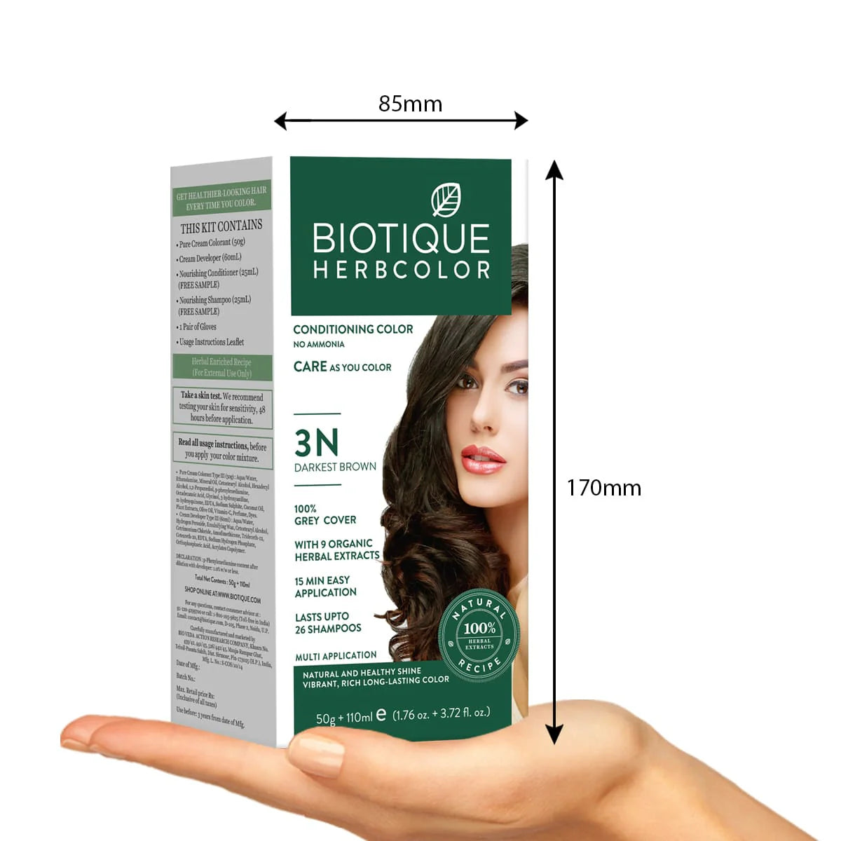 Biotique Herbcolor 3N Hair Colour Dark Brown