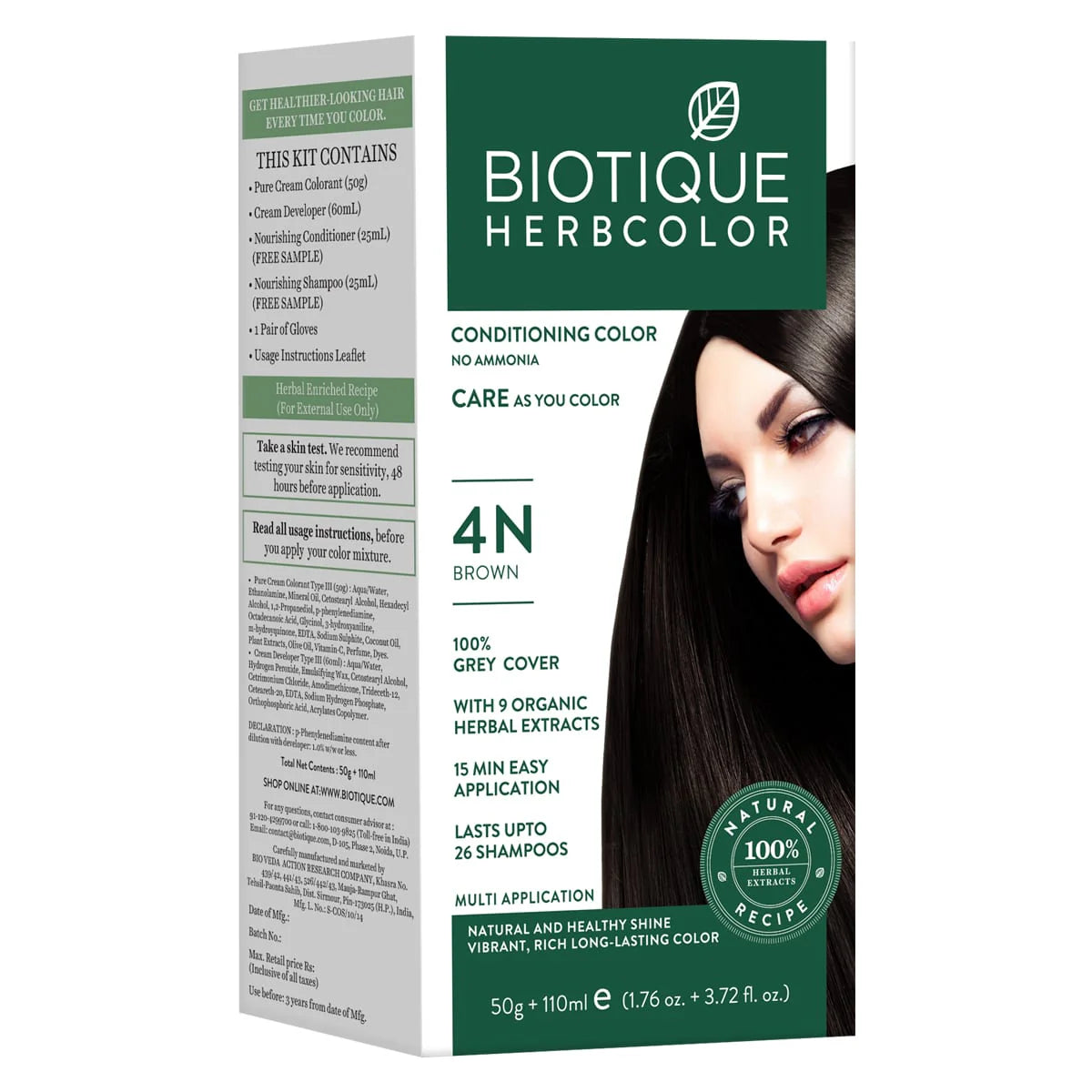 Biotique Herbcolor 4N Hair Colour Brown