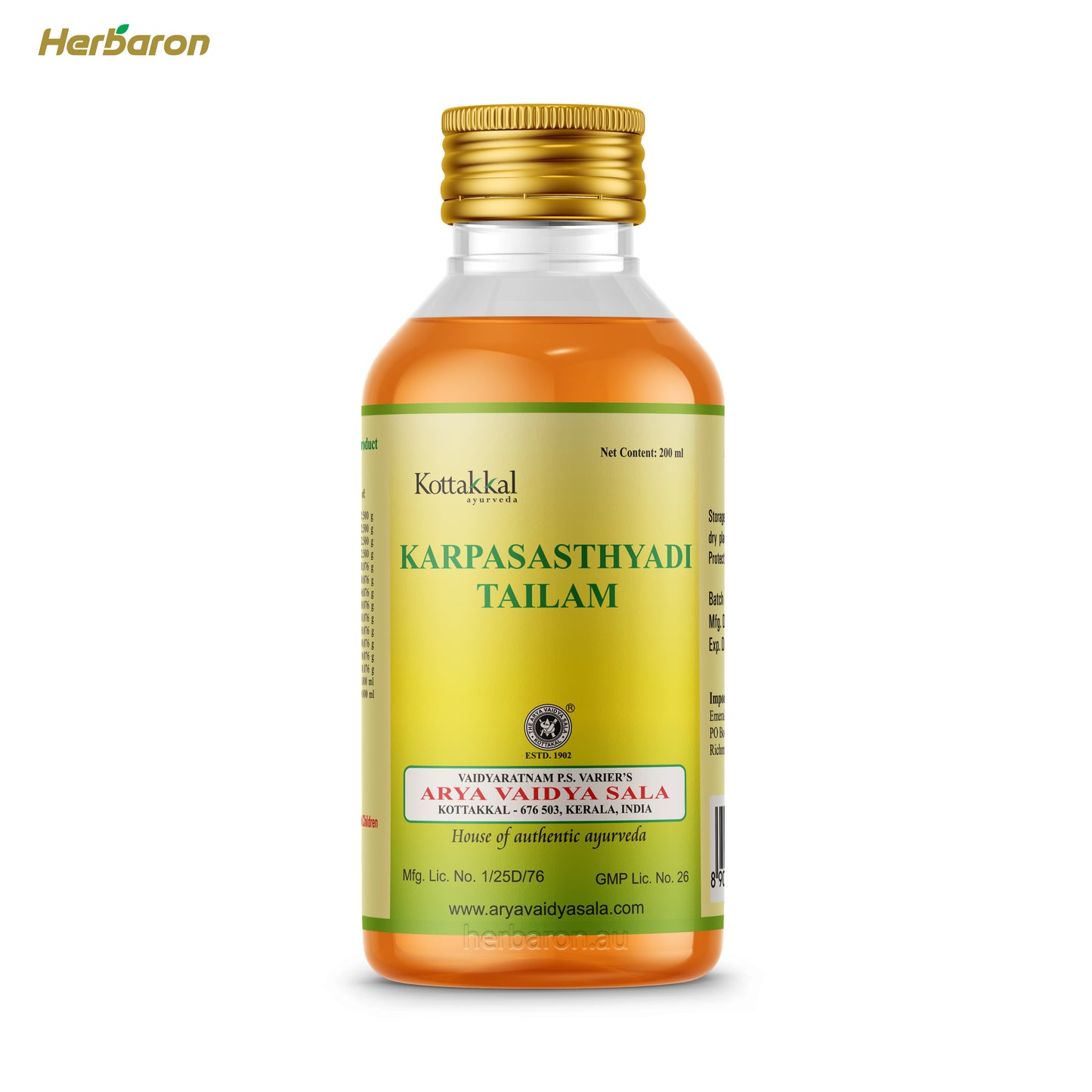 Kottakkal Karpasasthyadi Tailam