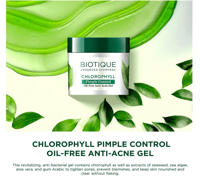 Biotique Chlorophyll pimple control oil free anti-acne gel 50g